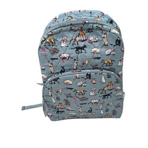 VERA BRADLEY Essential Large Backpack - Cat's Meow  Arona Blue NWT
